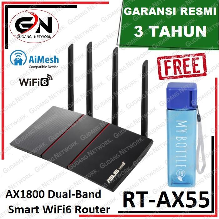 Asus Rt-Ax55U Wifi 6 Ax1800 With Aimesh Ax 1800 / Rt-Ax55 Ax1800