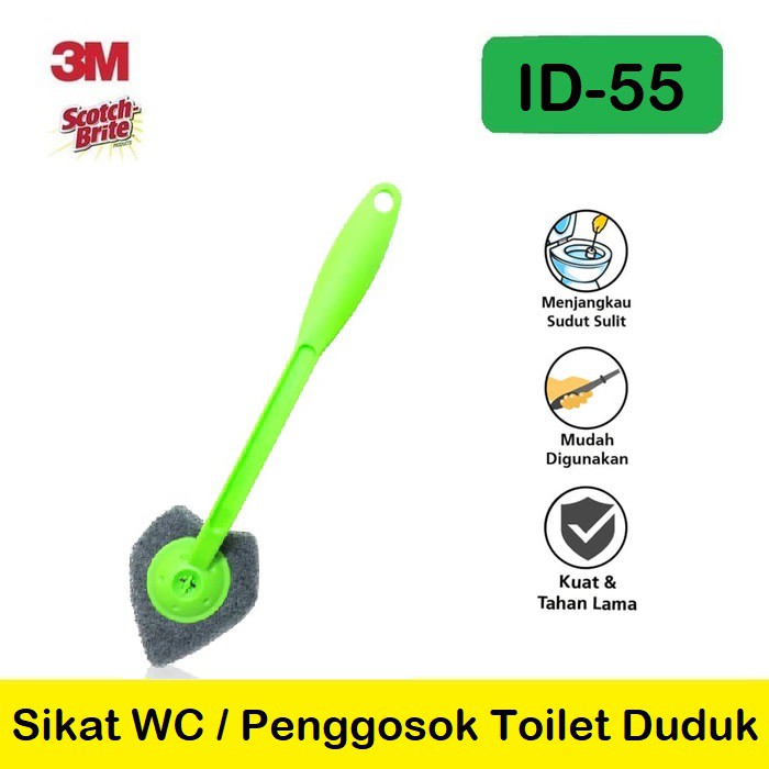 Sikat Sudut Kloset WC / Penggosok Toilet Duduk Scotch Brite ID-55