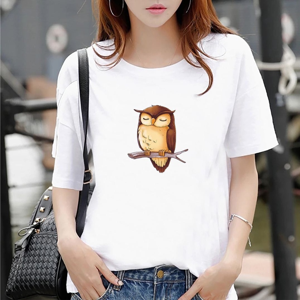 GR  T-shirt  Kaos wanita O-neck cotton  combed 30s