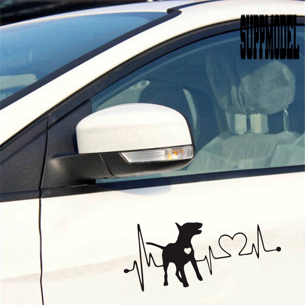 Stiker Decal Motif Detak Jantung Anjing Tahan Panas Untuk Mobil