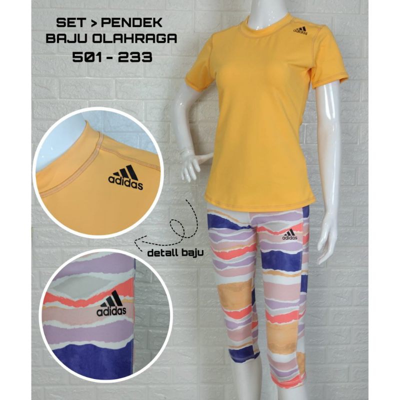 Baju Adidas/Setelan senam/Baju olahraga/Baju senam/Set zumba