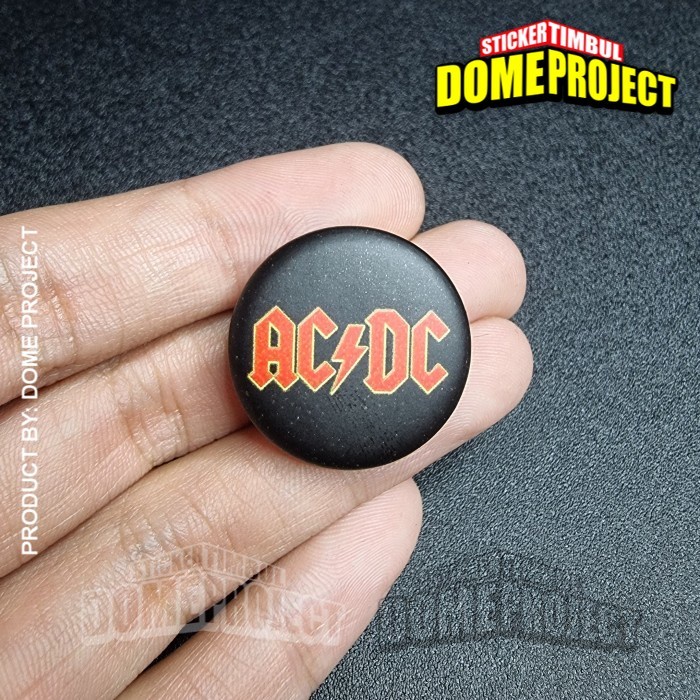 ACDC BAND PIN PENITI 25MM BUTTON PIN AKSESORIS TAS PRIA