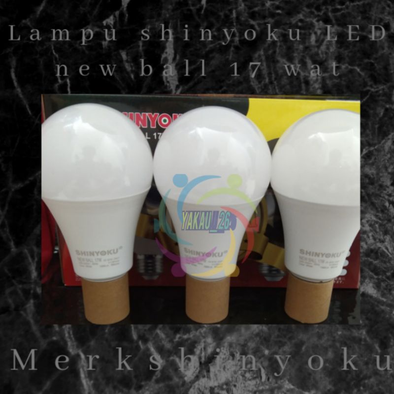 LAMPU SHINYOKU LED NEW BALL 17WATT ISI 3 PCS