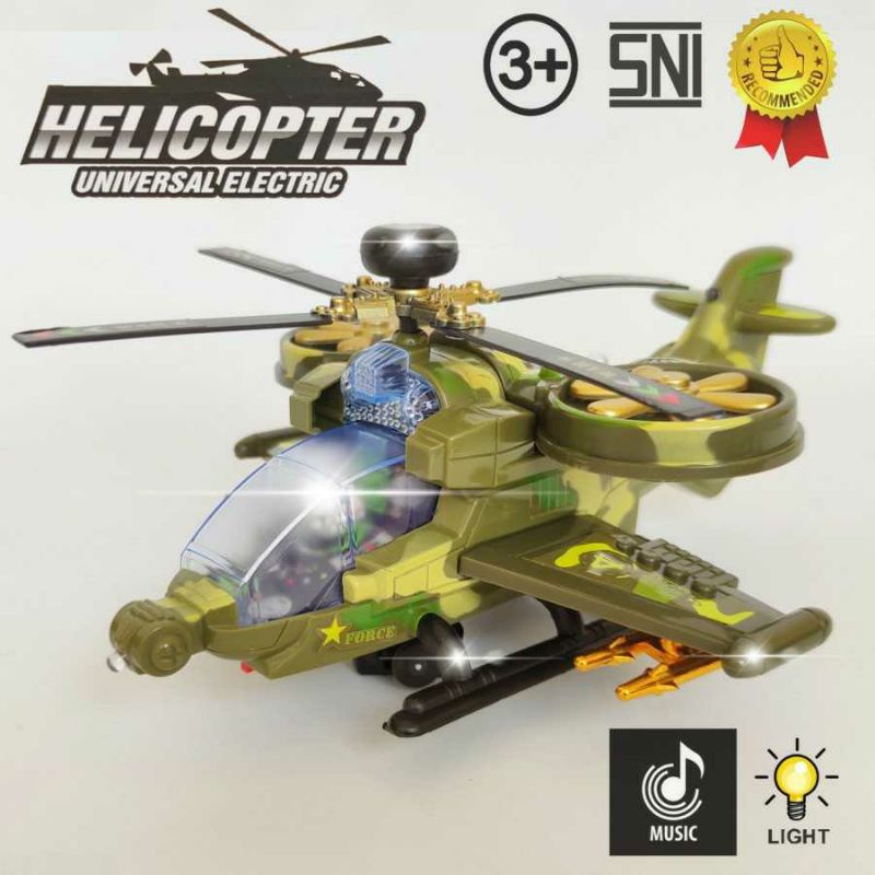 MAINAN HELIKOPER ARMY PESAWAT TEMPUR BALING BALING PUTAR

