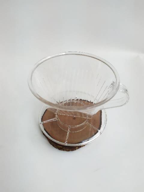 V60 02 Flat Bottom Pour Over Acrylic Plastik Dripper 2-4cups