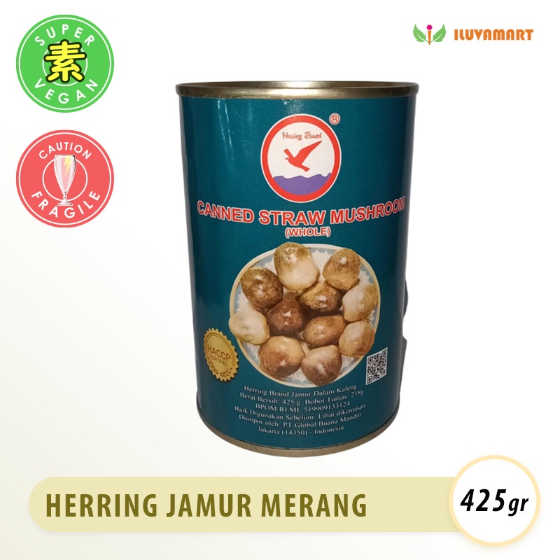 

HERRING BRAND Jamur Merang / Straw Mushroom Whole / Jamur Kaleng Utuh