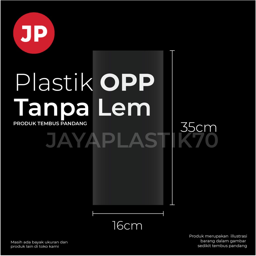 Plastik OPP Kiloan Ukuran 16x35cm (Tanpa Lem) CUKUP TEBAL 30mc