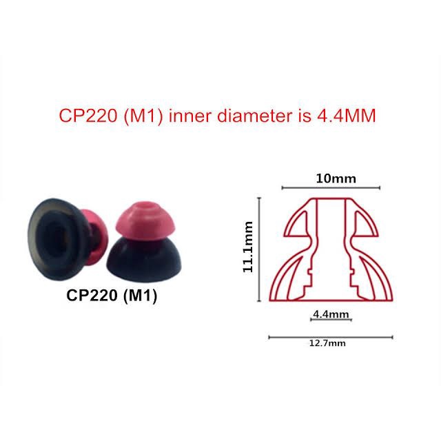 Spinfit Eartips Earpiece CP220 TwinBlade - 4mm Nozzle - Replacement - Original Casei - M1 / M2