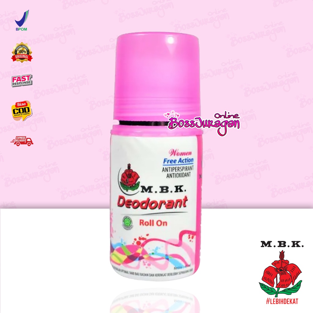 (BOSS) MBK Deodorant Roll On Pria dan Wanita 40ml