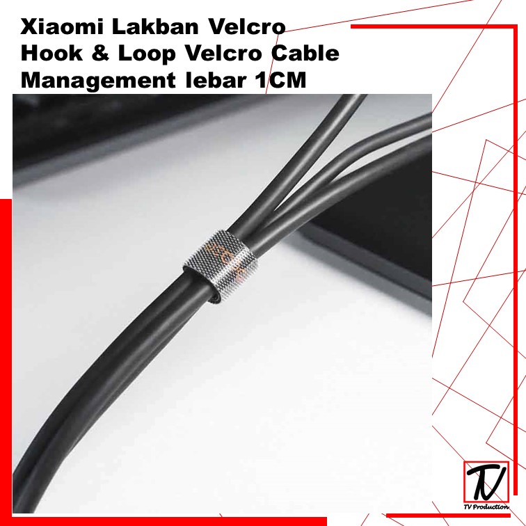 Xiaomi Lakban Velcro Hook &amp; Loop  Velcro Cable Management lebar 1CM