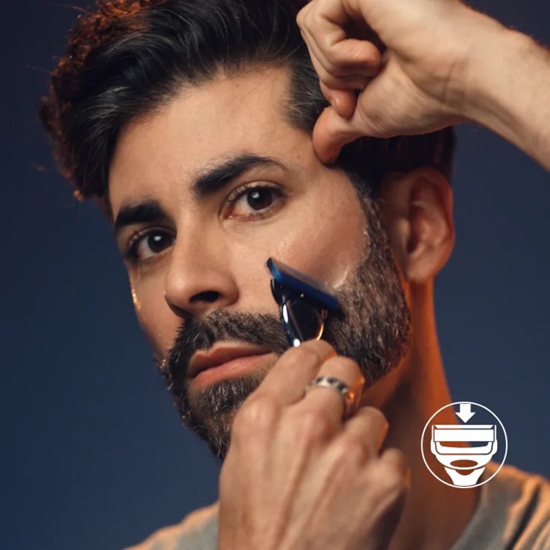 Pisau Cukur 5 Lapis Kepala Pengganti Bahan Stainless Steel Untuk Gillette Fusion 5 Gagang