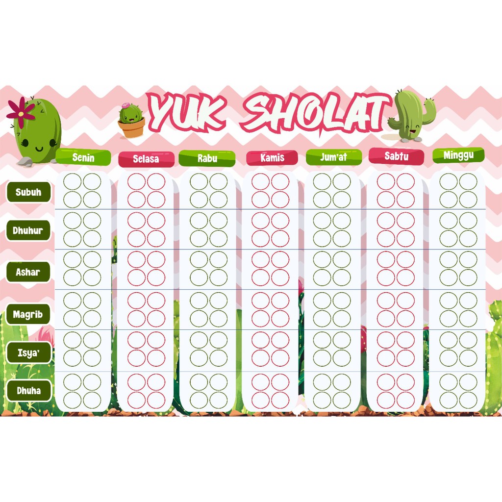 Jadwal Sholat Anak Check List Solat Indonesia
