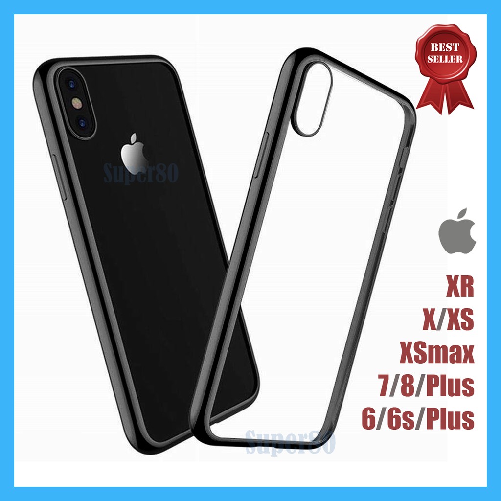 Soft Case iPhone 6 6s 7 8 Plus X XS Max XR Bumper Glossy Gloss Softcase Acrylic Transparan Clear Casing