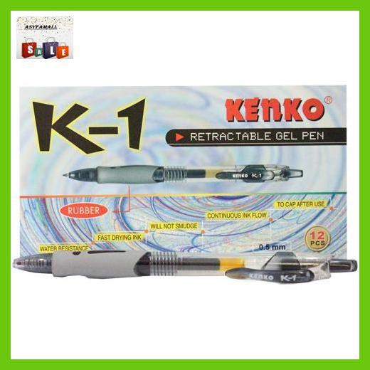 

Silutala- Pulpen Gel K1 Kenko Atk - Hitam -Ori.