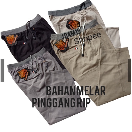 CELANA PANJANG PRIA CHINO KARET REGULAR - SUPER JUMBO BIG SIZE Formal Resmi Kerja Kantor Bahan Melar
