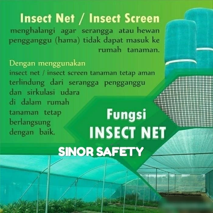 PER ROL Insect Screen Net HIJAU LEBAR 2 METER/ Kasa Mesh Anti Nyamuk