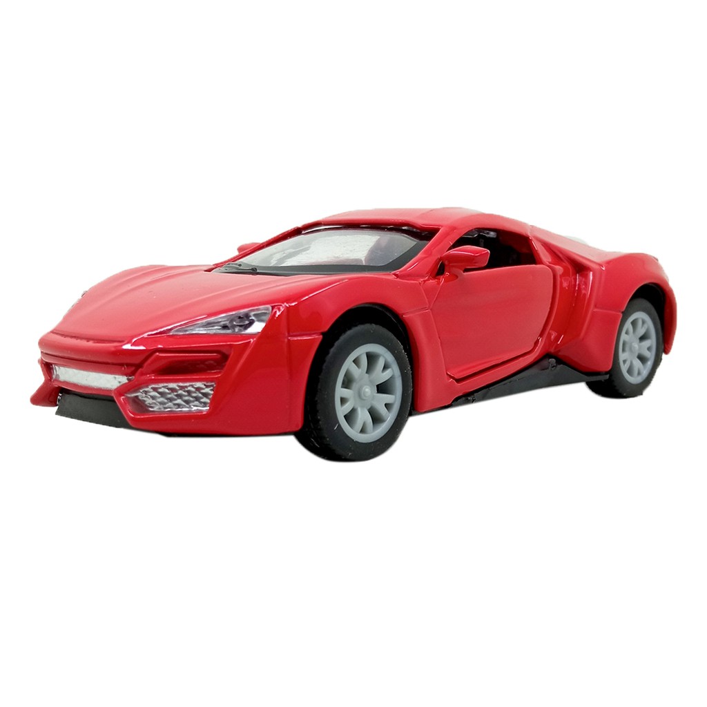 Toy Addict Lykan Hypersp0rt Sport Car Merah Diecast Mainan Mobil Balap