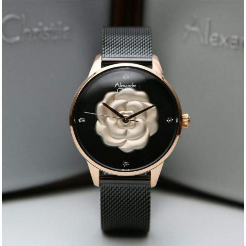 Jam Tangan Wanita Alexandre Christie AC 2723/AC2723 Black Original