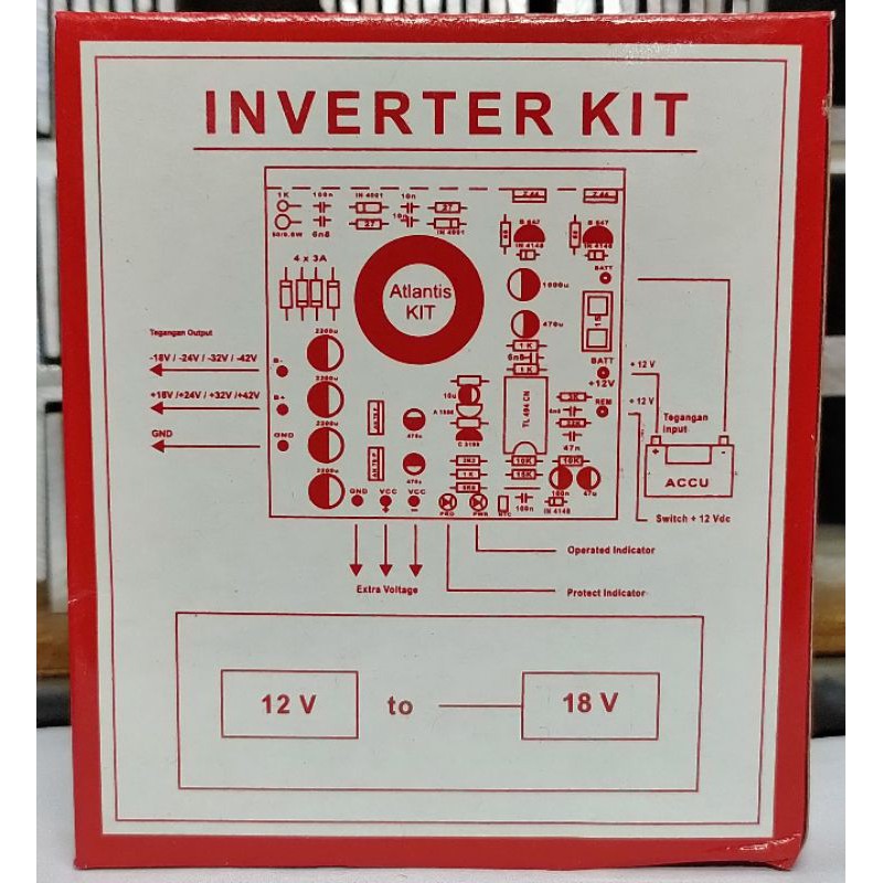 Kit Inverter DC to DC 18V