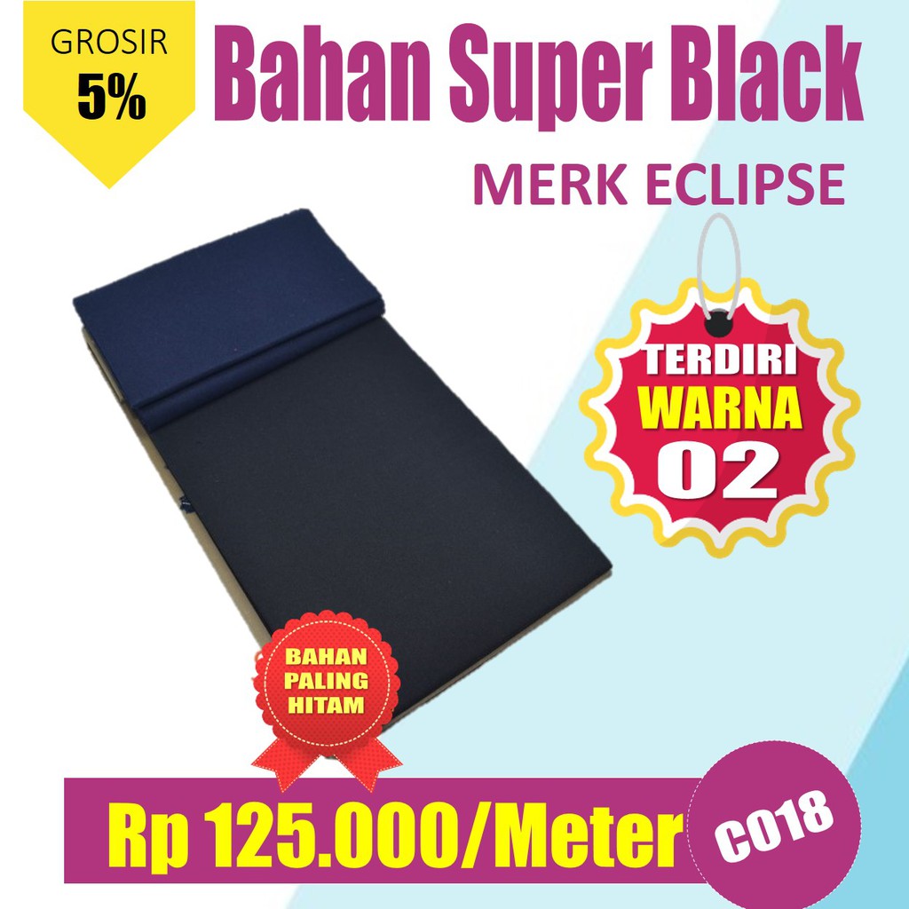 Eclipse Tuxedo Jet Black 550's / Kain Jas, Celana, Blazer / Bahan & Kain