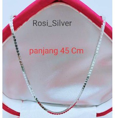 KALUNG PRIA WANITA PERAK ASLI 925 LAPISAN EMAS PUTIH MURNI KALUNG MELANO PERAK SILVER KALUNG PRIA