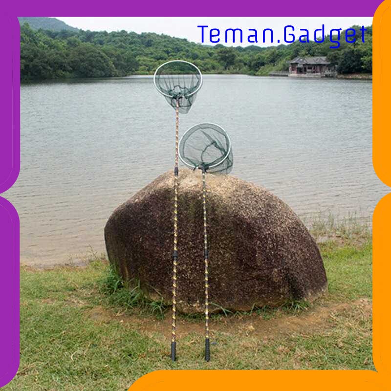 TG-IF307 GMARTY JARING PANCING PENANGKAP IKAN TRIANGLE SHAPE WITH ROD 1.5M