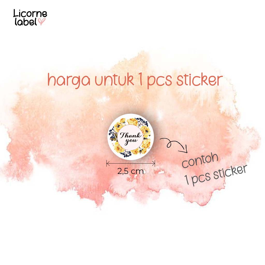 Sticker Label Stiker thank you bulat 20pcs