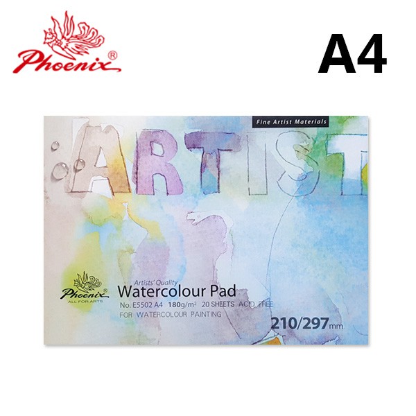 Jual Phoenix Artist's Watercolour Pad A4 (Isi 20 Lembar) / Watercolor Pad Indonesia|Shopee Indonesia