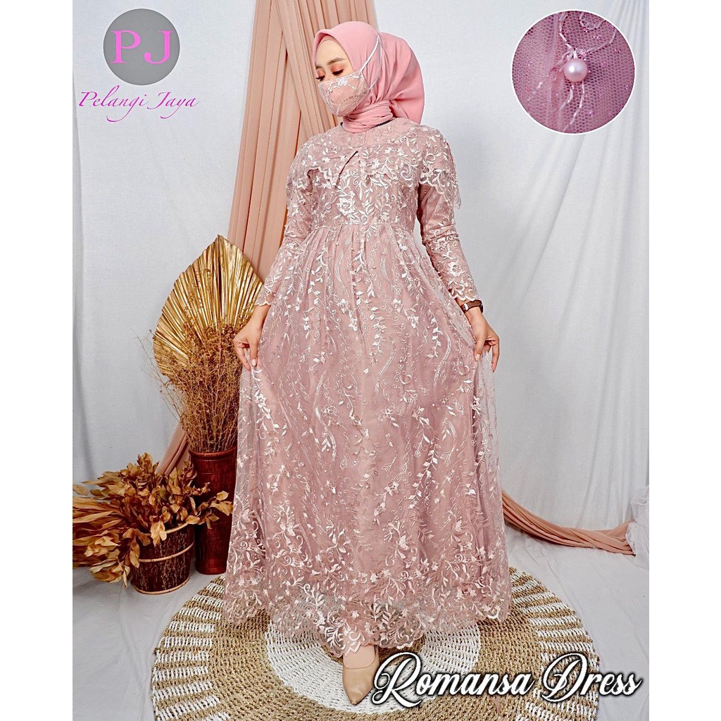 Gamis Tulle Romansa Pelangi Jaya / Gamis / Gamis Pesta / Gamis Modern / Kebaya Brukat / Kebaya Gamis