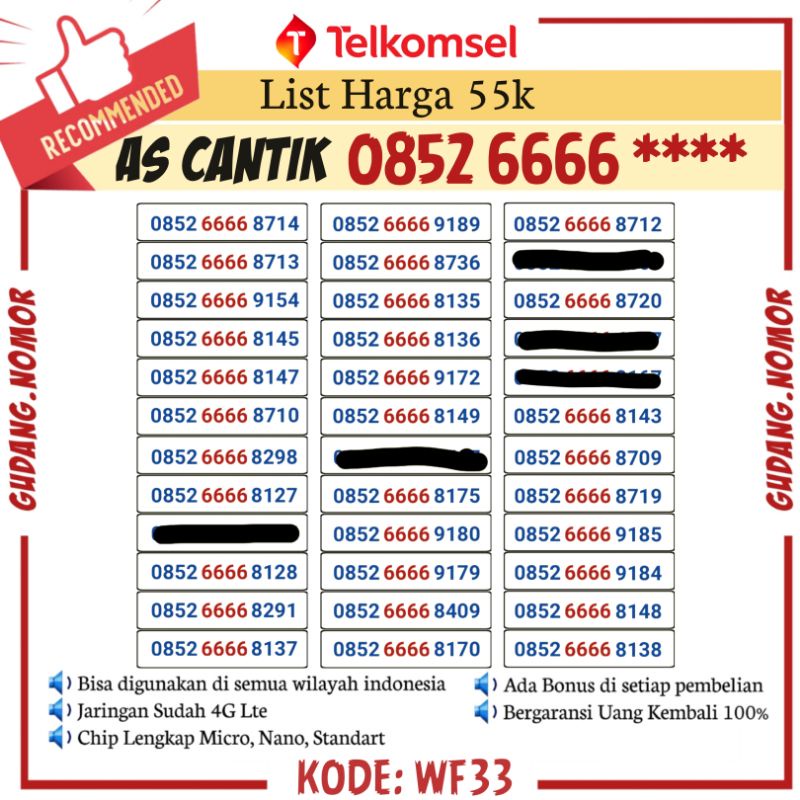 Kartu As Cantik Nomor Cantik As Nomer Cantik As No Cantik Telkomsel Perdana Telkomsel Cantik