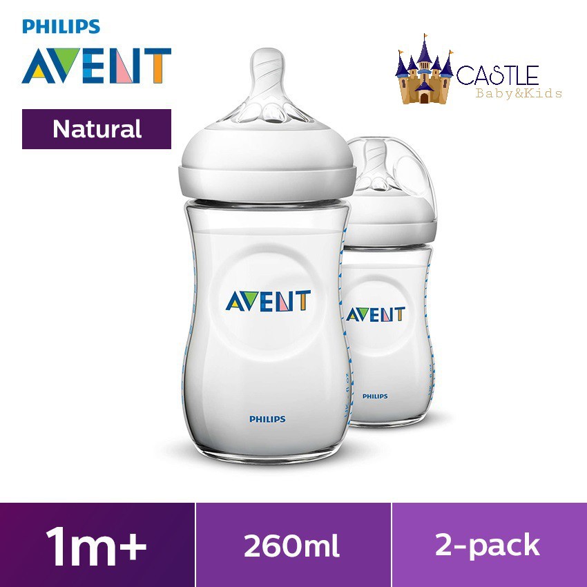 Castle - SCF693/23 Philips Avent Bottle Natural 260ml/9Oz Twin Pack Botol Susu