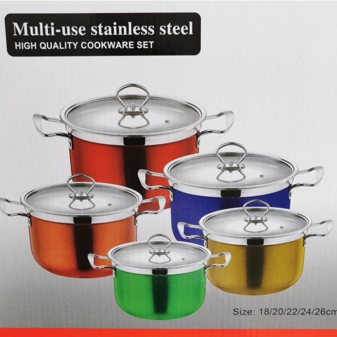 Panci Warna Warni Stainless TEBAL
