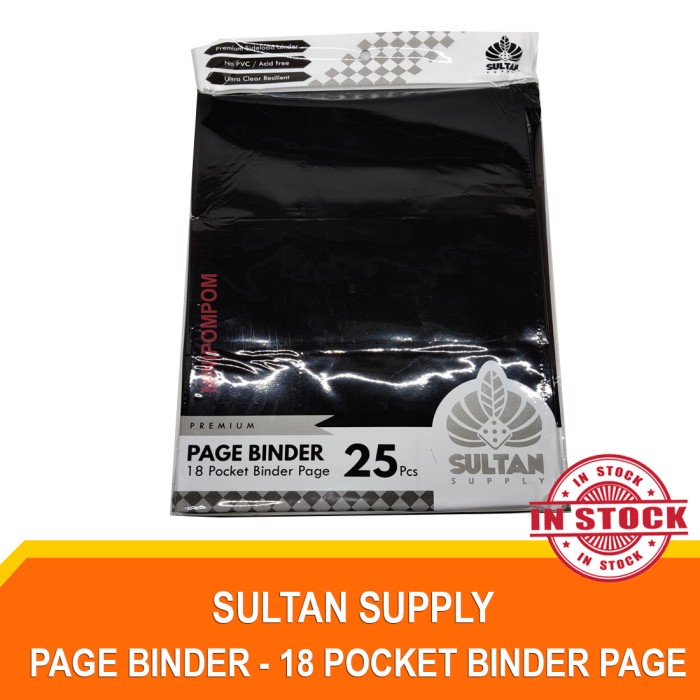 

Wow Sultan Binder Premium Page 18 Pocket Sideload Black - Isi 25 Lembar Hemat