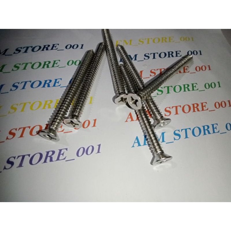 sekrup jf 6.3mm x 75mm (7.5cm) stainless 304 THE A2-70