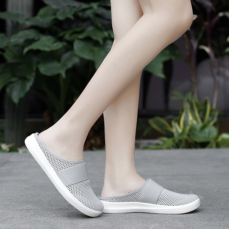 FOKU Sepatu Flatshoes Santai Wanita Slip On Korea Terbaru