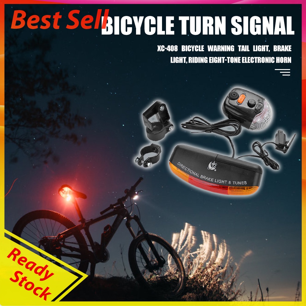 MTB Bicycle Turn Signal Light Folding Bike Electronic Horn Handlebar Lamp