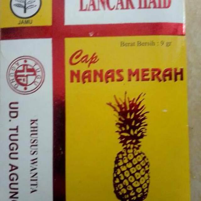 JAMU TERLAMBAT BULAN CAP NANAS MERAH