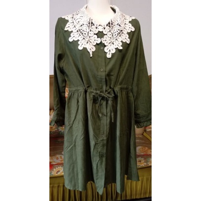 LONG TUNIK KOREA BUSUI SUEDE ARMY