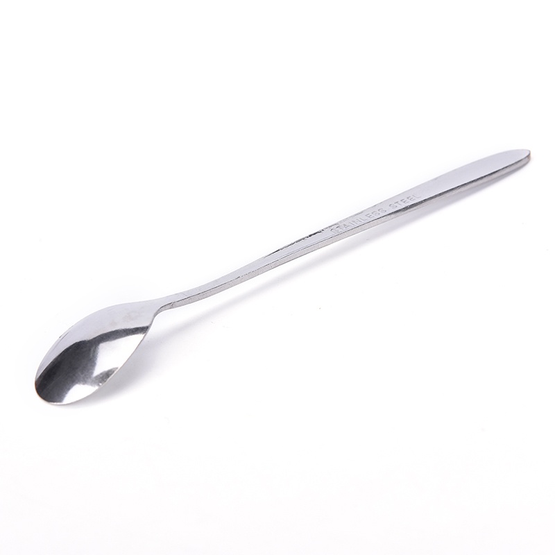 {LUCKID}16cm Long Handle Stainless Steel Tea Coffee Spoons Ice Cream Cutlery