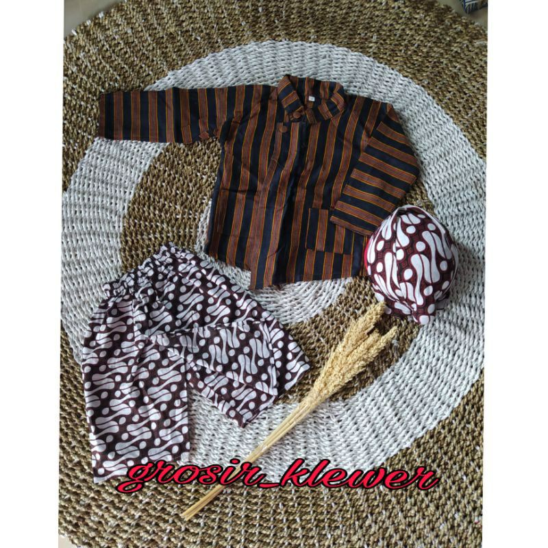 Setelan baju anak laki laki khas jawa | setelan surjan anak | tedak sinten // tedak siten // surjan