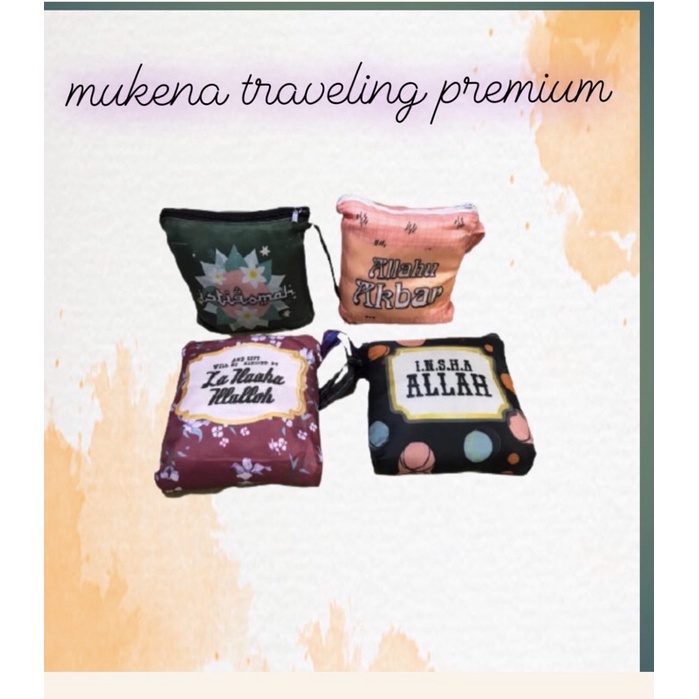 mukena traveling pouch/mukena parasut jumbo/mukena parasut premium