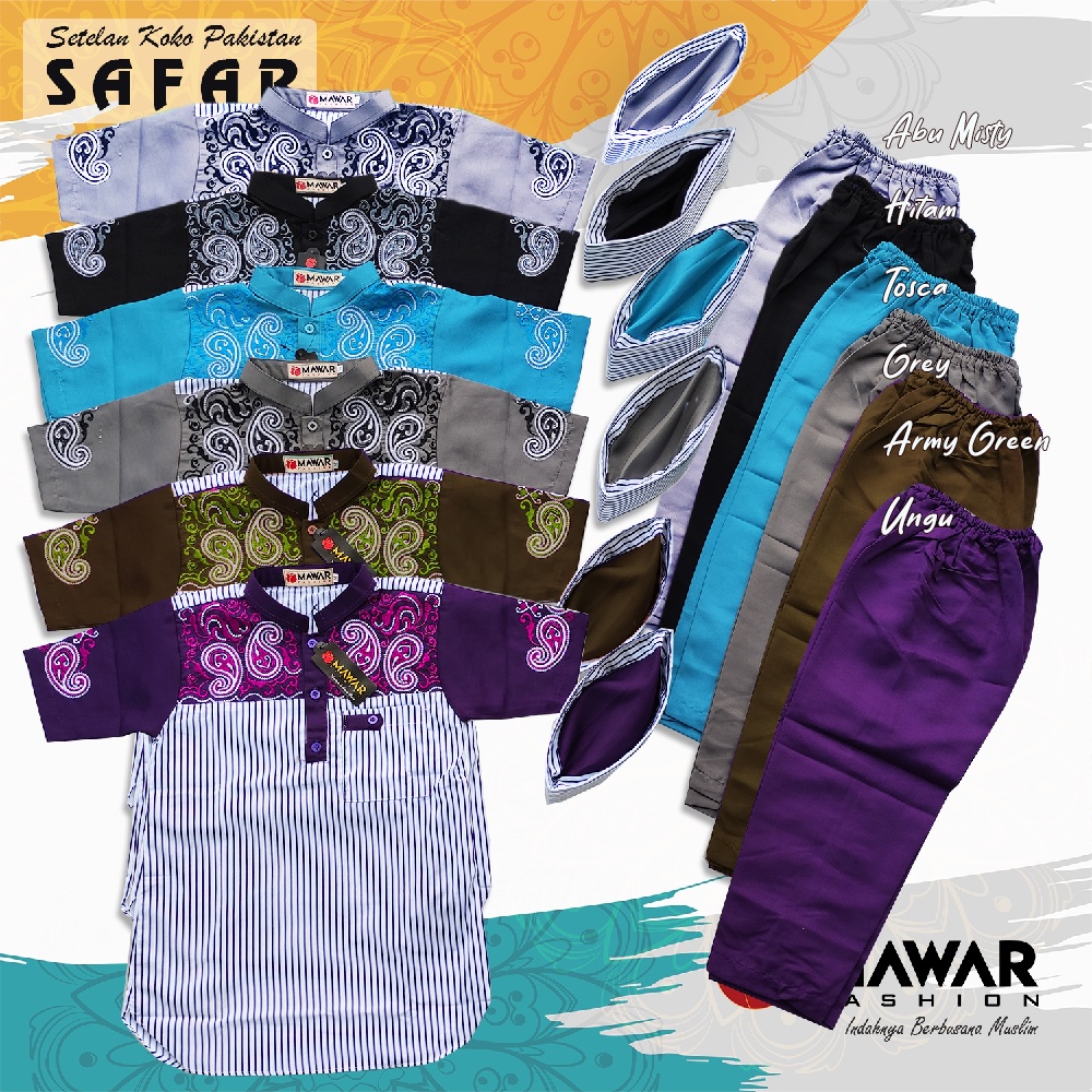 Setelan Koko Anak Salur / Koko Safar by Mawar Fashion