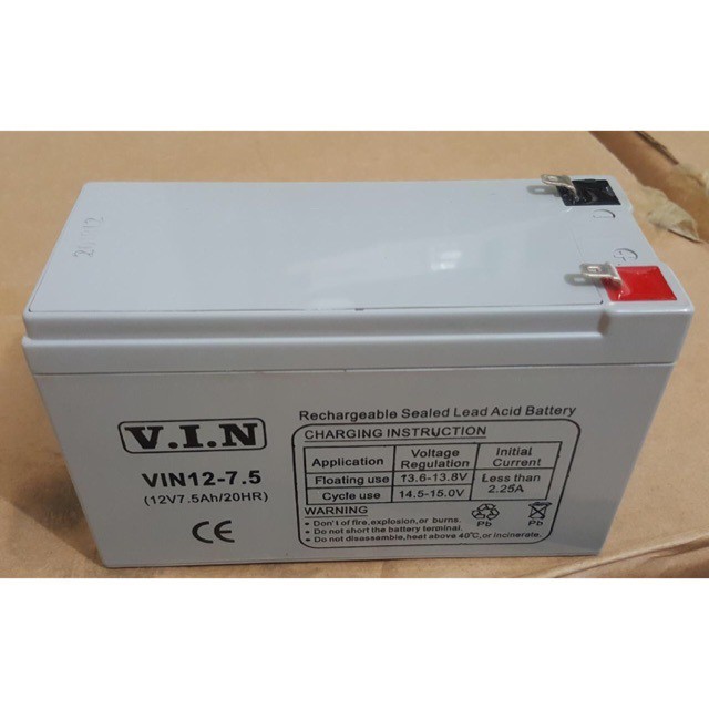 AKI KERING 12V - 7.5ah  VIN / RE CHARGER BATERAI UPS 12 Volt - 7.5 ah
