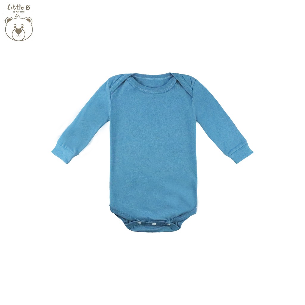 Little B By MacBear Jumper Bayi Unisex Basic Collection Little Boly Newborn - 12 bulan-Dusty Blue