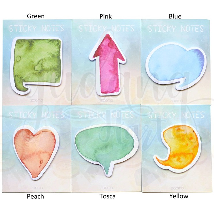 Sticky Notes Watercolor Bubble Memo Lucu Unik GH 301243