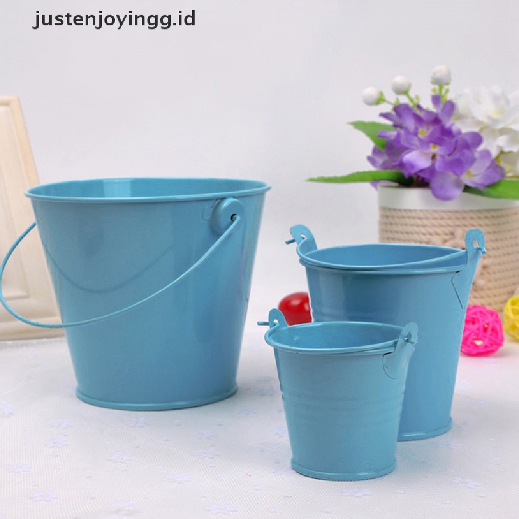 // justenjoyingg.id // Mini Metal Colorful Bucket Candy Keg Pails Wedding Party Favors Decoration DIY ~