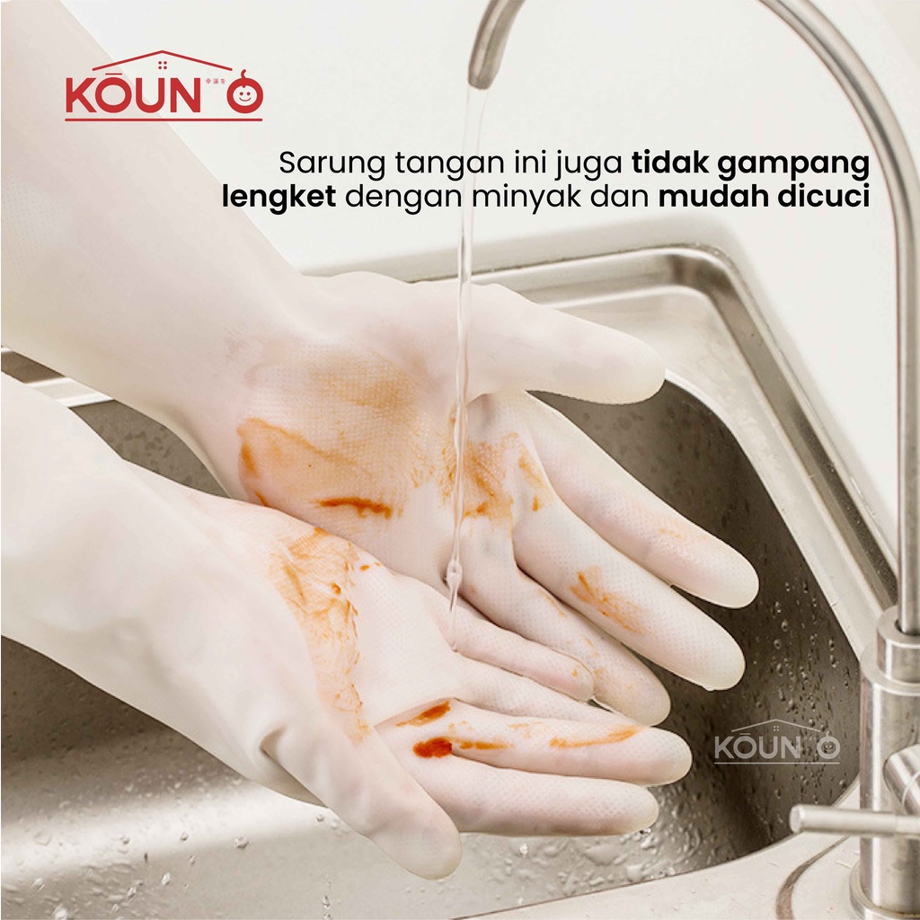 Sarung Tangan Karet Sarung Tangan Kebun Sarung Tangan Cuci Piring Anti Air Tebal Latex Rubber Glove