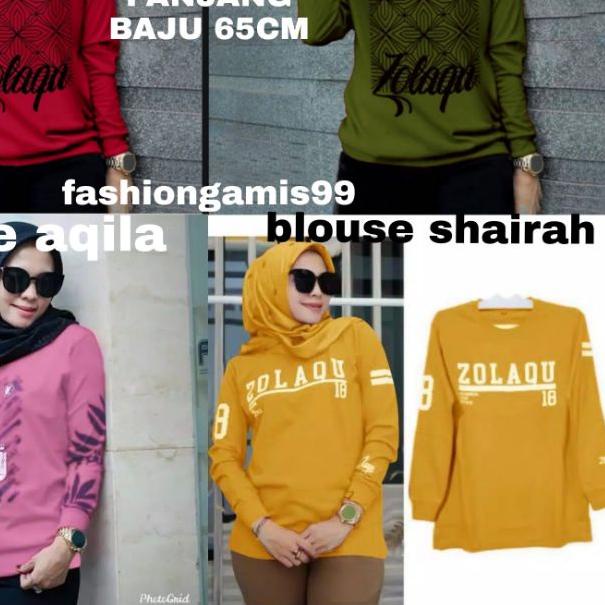✼ BISA ✓BLOUSE ZOLAQU / KAOS ATASAN ZOLAQU / L-XL-XXL / BLOUSE NEW / SHAIRAH / AQILA ←