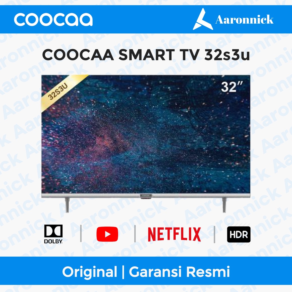 COOCAA 32 inch Digital Smart TV (Model : Coocaa 32S3U) NEW RESMI