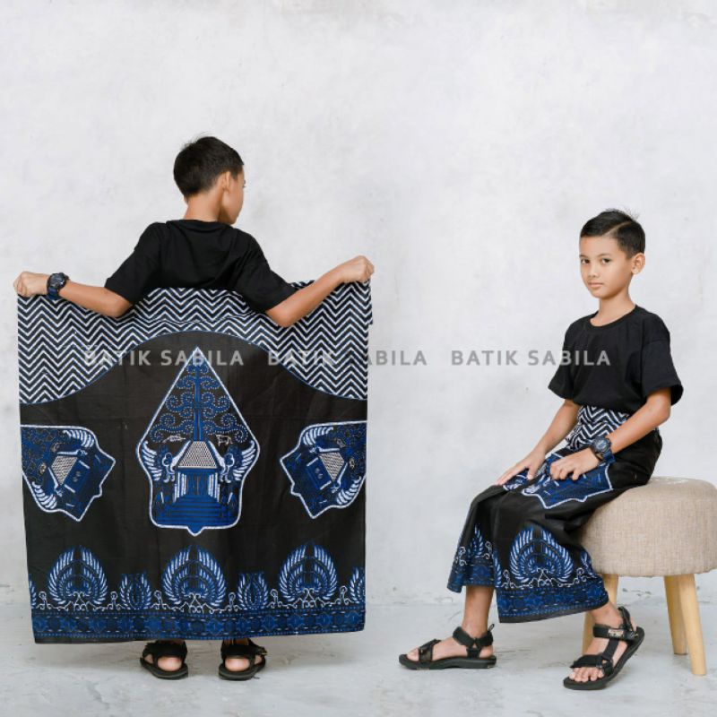 Sarung Batik Hadroh Anak Motif Wayang  | Sarung Anak SD/MI | Sarung Batik | Sarung Guz Azmi